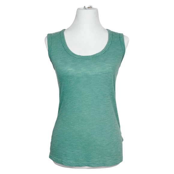 Anthropologie Tops - Anthropologie t.la Striped Scoop Neck Layering Tank Women’s Small Seafoam Green
